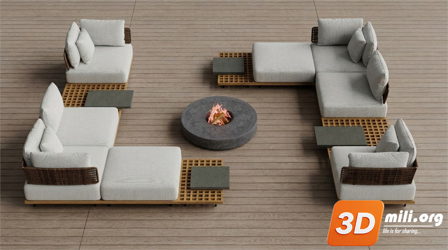 Outdoor Sofa Skp Files
